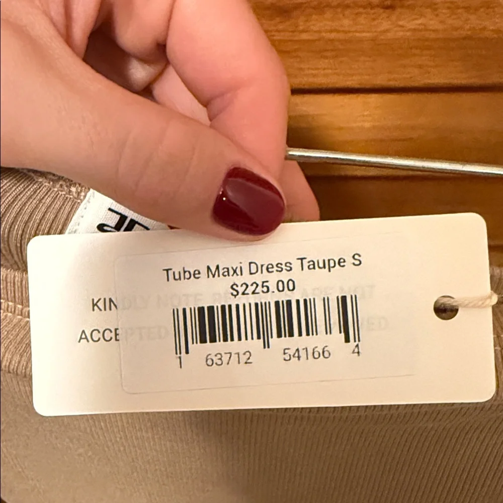 Eterne Taupe Maxi Dress NWT - Picture 6 of 6
